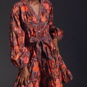 NWT Farm Rio + Anthropologie Button-Front Dress